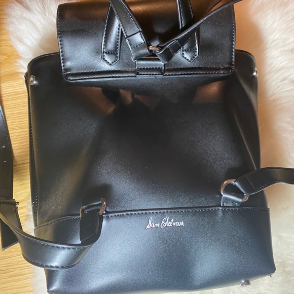 Super Cute! Black Leather Backpack!